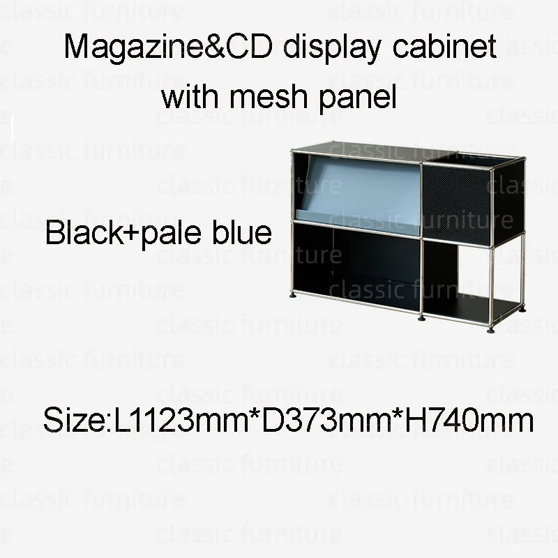 Modular Module Furniture Magazine CD Display Customized Metal Stainless Steel Cabinet  Storage  Sideboard Shelf DIY Living Room