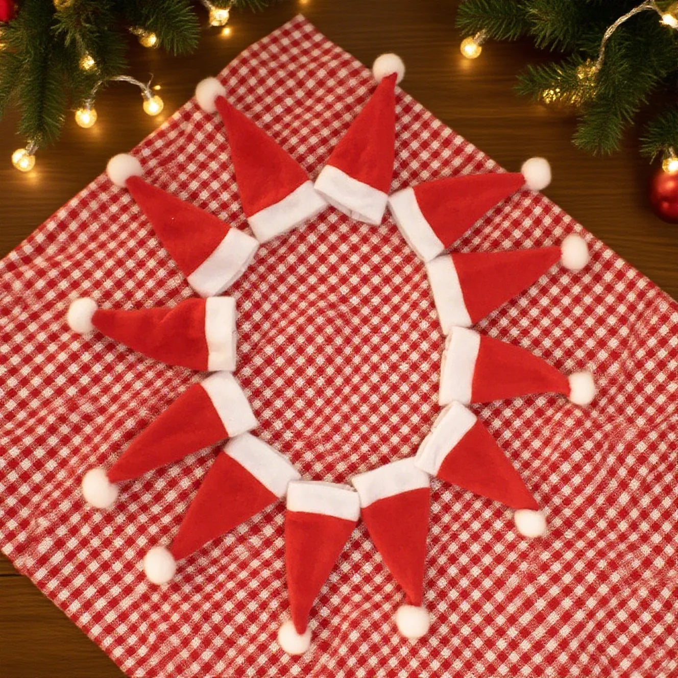 Merry Christmas Decorations Mini Tableware Christmas Fork Knife Holder Bag for Home Dinner Table Decor New Year Christmas Gift