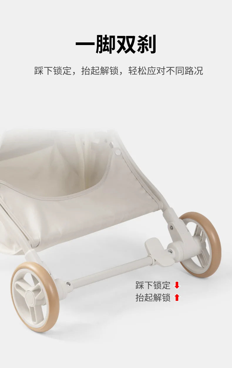 Outdoor Pet Pram One Click Folding Stroller Dog Cat Lightweight Trolley Small Pets Travel Breathable Puppy Supplies