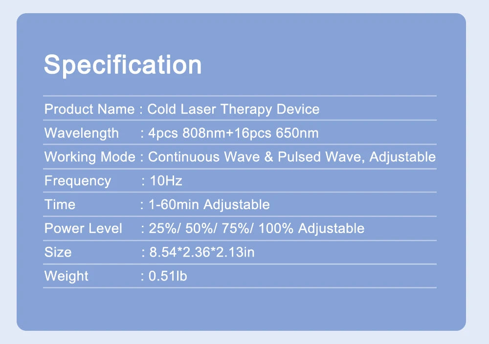 ZJZK Professional Therapeutic Cold Laser Physiotherapy Relax Treatment Massager Laser Therapy Device 808nm 650nm 880mW for Pain