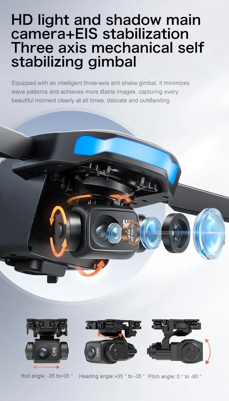 S-X1 MAX GPS Drone 4K Professional HD Camera 3-Axis Gimbal Aerial photography Brushless Screen 5G WIFI FPV Dron RC Quadcopter