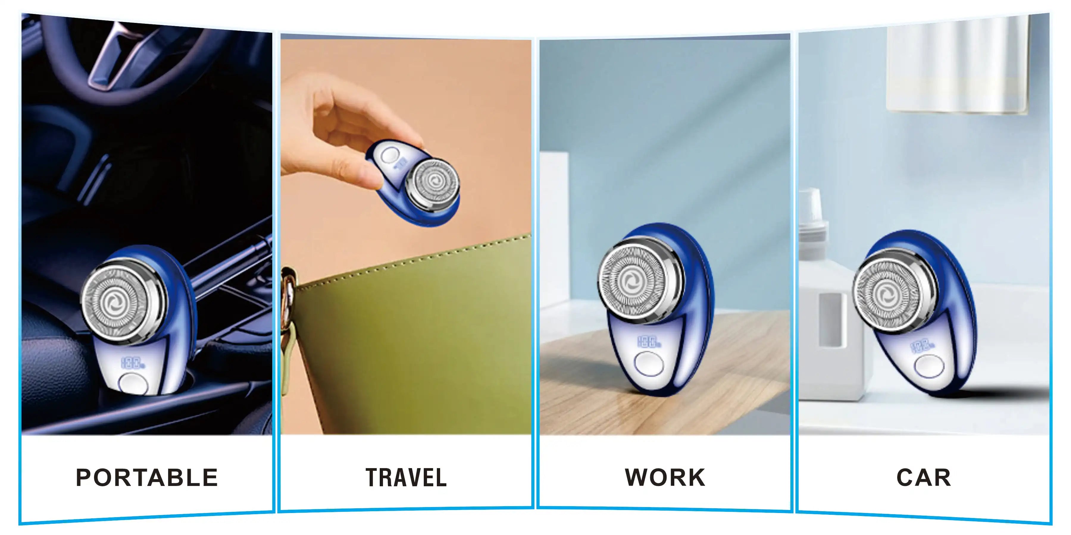 Mini electric shaver, portable powerful storm shaver, USB charging, intelligent battery display, lightweight shaver