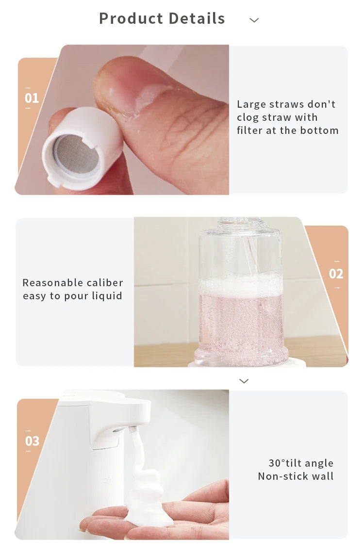 Stainless Automatic Soap Dispensers Rechargeable Touchless Sensor Smart Washing Hand Machine Liquid Hand Sanitizer Pump Foaming