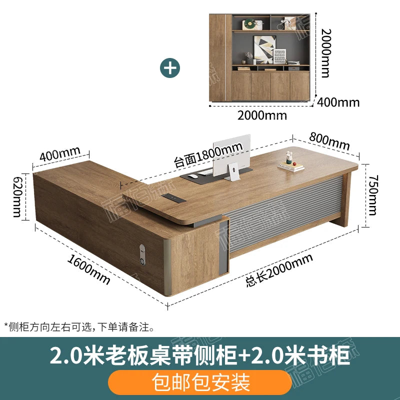 Boss Simple Furniture Computer Office Table Chair Combination Workshop Seating Desk Crafting Desk With Storage Design Furniture