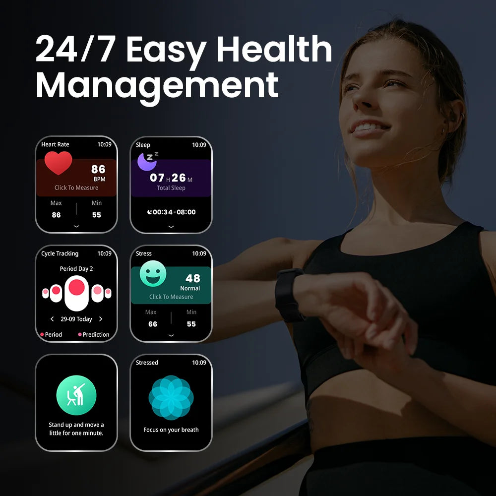 HAYLOU Watch 4 GPS Smartwatch 1.93'' HD Display Bluetooth Phone Call Health Monitoring IP68 Waterproof Smart Sport Watch