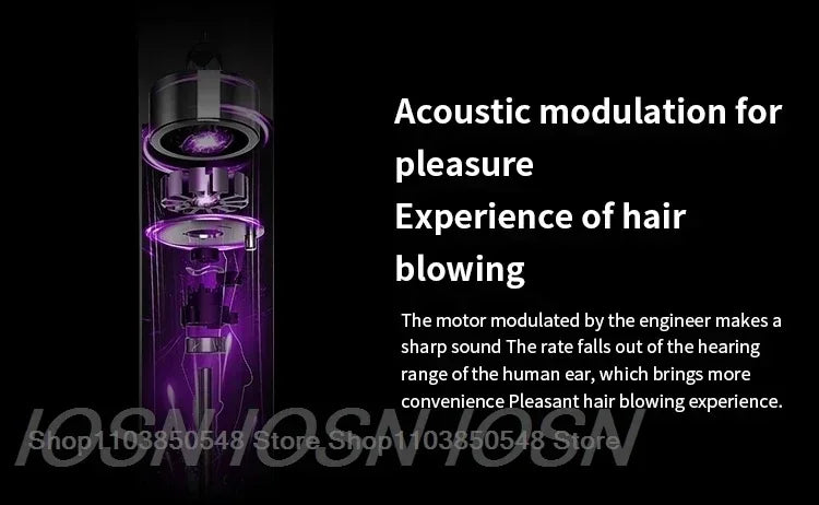 Professional Leafless Hair Dryer, High-Speed Negative Ion 110,000 Rpm, Professional Hair Care, 62M/S Wind, 1600W, Quick Drying