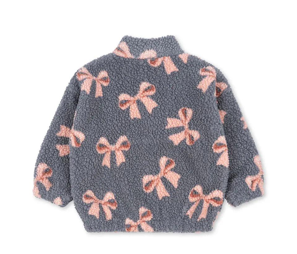 2025 KS Brand Winter Baby Girls Lambswool Jackets Kids Clothes Girls Cartoon Kitten Swan Beetle Outerwear Boys Striped Coat 1-9Y