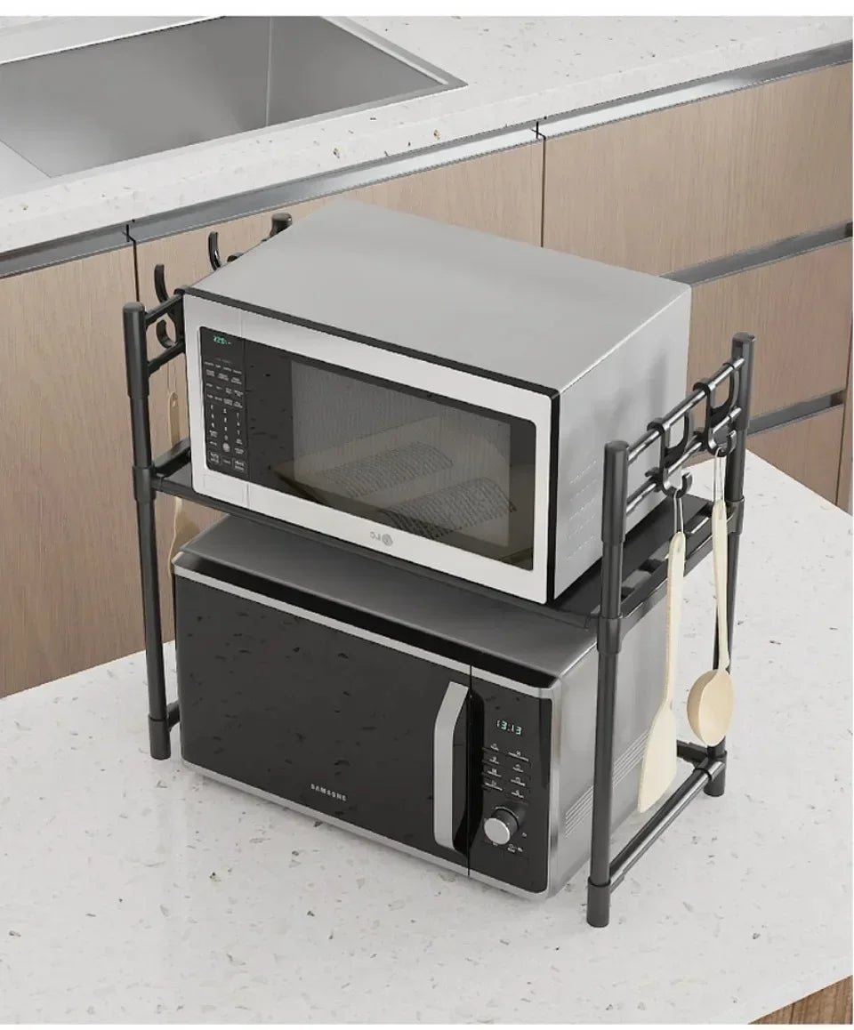 Multi Layer Kitchen Storage Rack Microwave Oven Rack Simple Vertical Storage Rack Kitchen Accessories Countertop Seasoning Rack