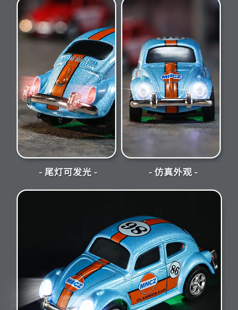 2025 New Wireless Mini Beetle Alloy Remote Control Car Small Mobile Phone Remote Control Model Car Toy Children'S Holiday Gift