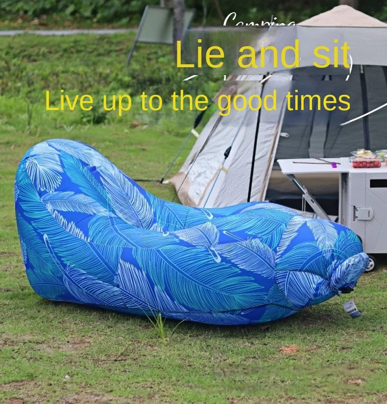 New Inflatable Lounge Chair, Outdoor Inflatable Sofa, Inflatable Hammock, Suitable for Camping, Beach, Tanning, Etc