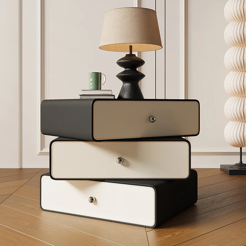 Luxury Storage Bedside Table Bedroom Mobile Cabinets Librero Unique Organizer Nightstand Wood Mesitas De Noche Hotel Furniture