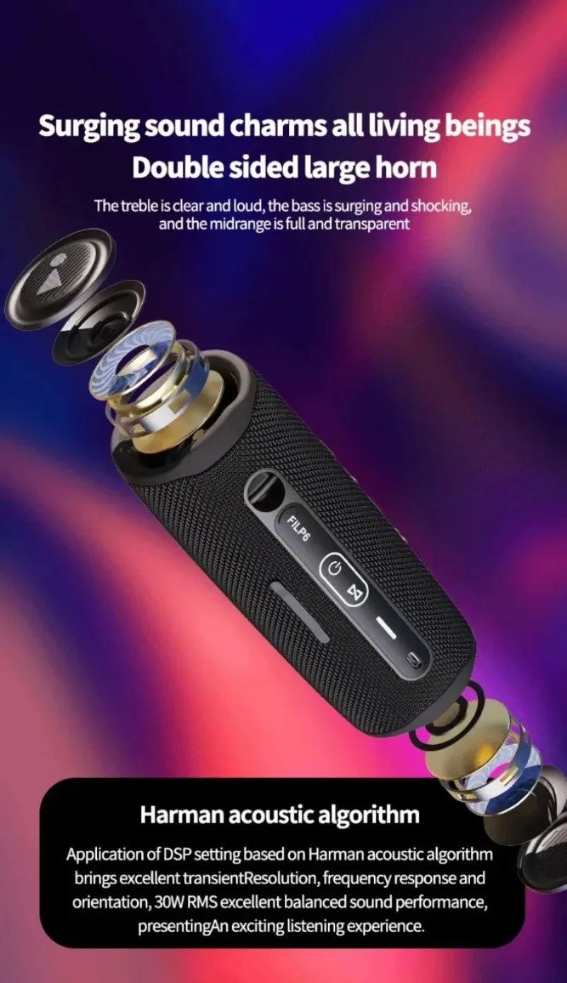 New Portable Flip6 Bluetooth Audio Multi-FunctionTWS Audio Caixa De Som Outdoor Subwoofer Wireless Home Theater Dual Speaker