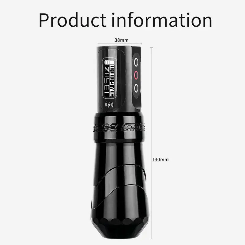 New Professional Tattoo Pen Fluk Max Wireless Tattoo Machine with  2Battery Permanent LCD Display Makeup Rotary Tattoo Pen