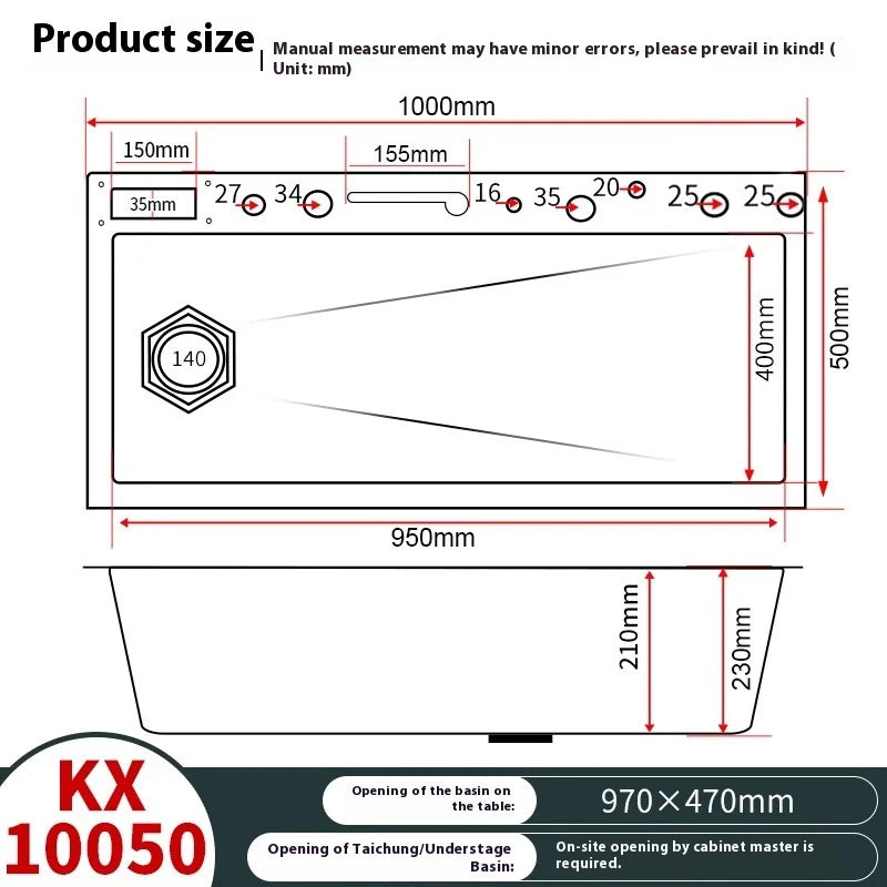 Kitchen Sink Stainless Steel Waterfall Sinks Extra Large Single Slot with Digital Display Faucet Set For kitchen
