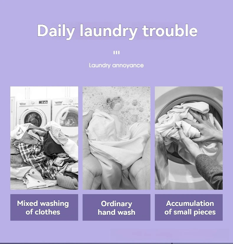 8L Portable Folding Washing Machine - Compact Bucket for Clothes, Socks & Underwear Cleaning, Ideal for Travel & Home Use