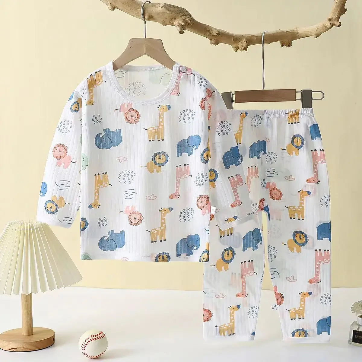 Children Sets Cotton Kids Clothes Long/Short Sleeve Home  Sleepwear Children's Clothing Boy Girl Autumn winter Tops Pants Suits