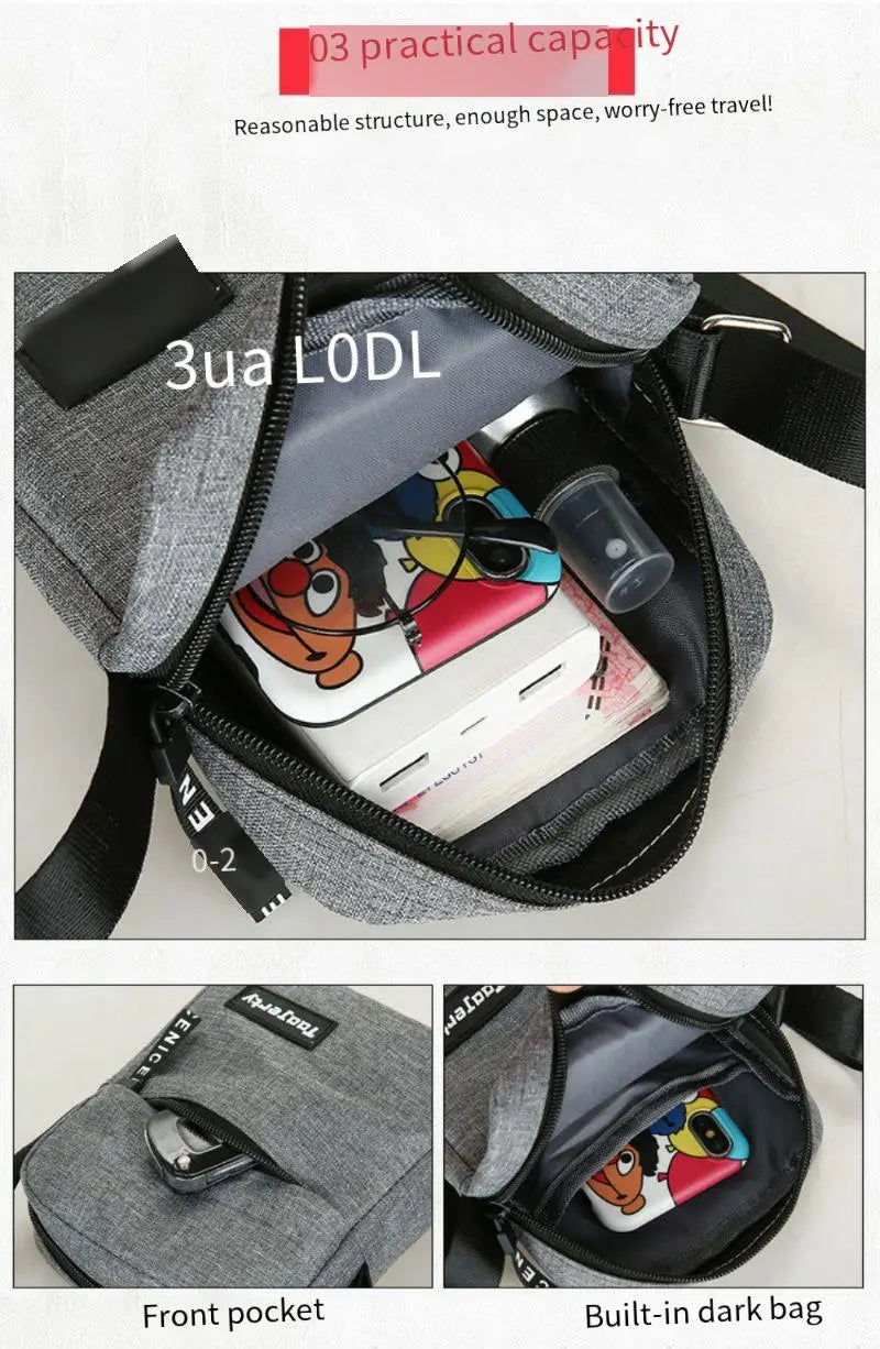 New men's crossbody bag, small crossbody bag, crossbody backpack, casual wallet, multi-functional business bag