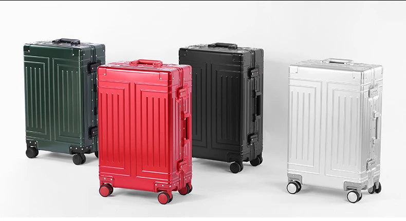 20/24/26/28 Inch Aluminum Suitcase Alloy Trolley Case 30 inch Large Capacity Rolling Luggage Travel Suitcase with Wheels