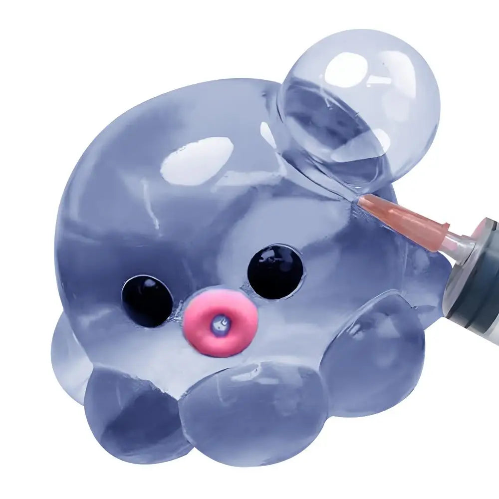 Octopus Squeeze Fidget Toy Rubber Clear Crystal Octopus Hand Relax Toy Homemade Bubble Hairstyle Game For Kids Adults Pinch Toy