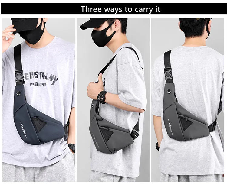 sling chest bag small shoulder bag husband messenger bag for men boy mini travel bag cross body bags anti theft mobile phone bag