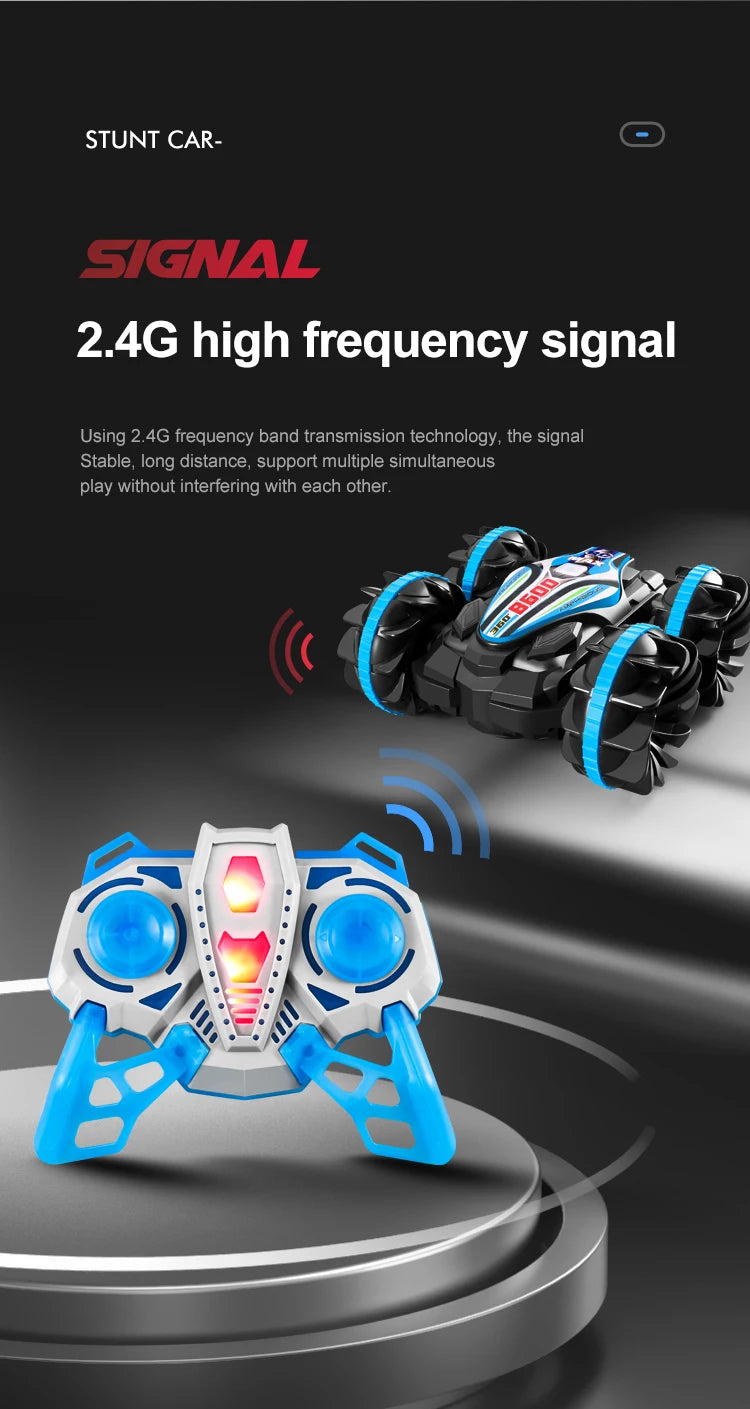 Amphibious Remote Control Car RC Stunt Car Vehicle Double-sided Flip Driving Drift Rc Cars Outdoor Toys for Boys Children's Gift