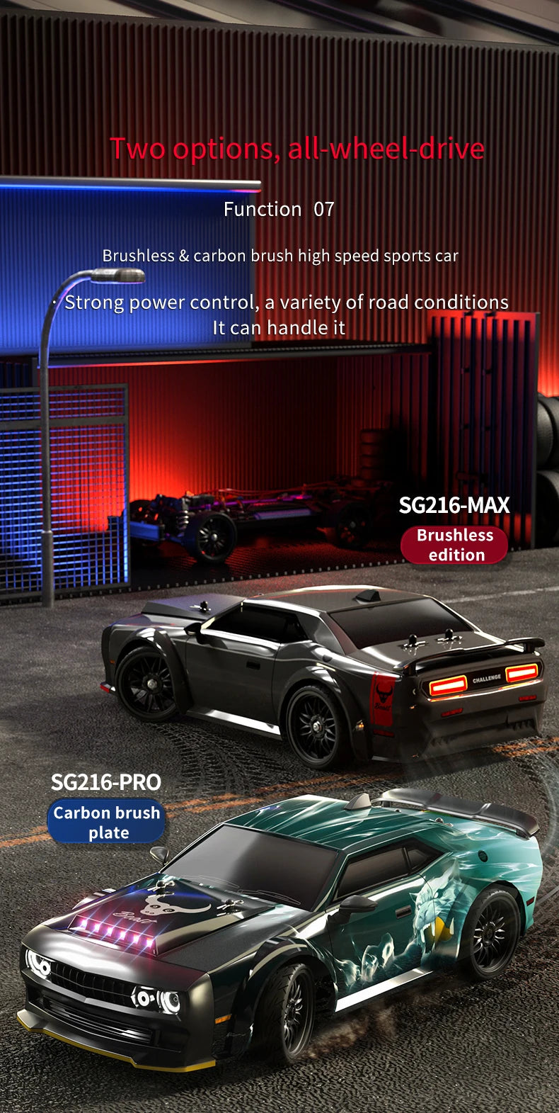 ZLL SG116 MAX/PRO 1:16 High Speed Drift Racing 80KM/H Or 40KM/H Brushless Motor 4WD RC Car Off Road Car Toys for For Kid Gift