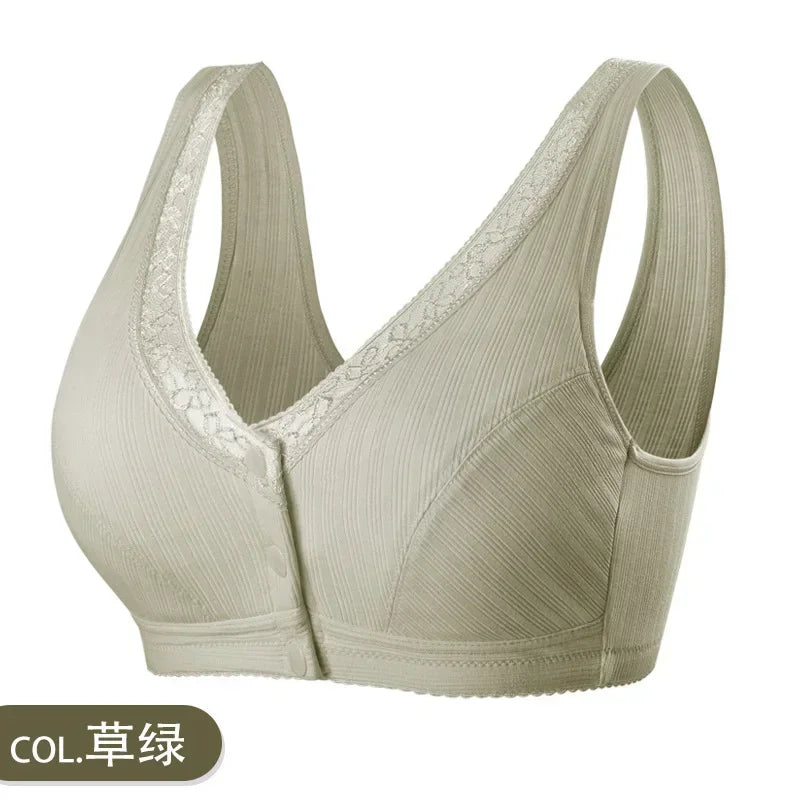 Comfortable Cotton Pregnant Women Underwear Maternity Nursing Bra Breastfeeding Bra Front-Close Bralette Intimate Clothes Plus