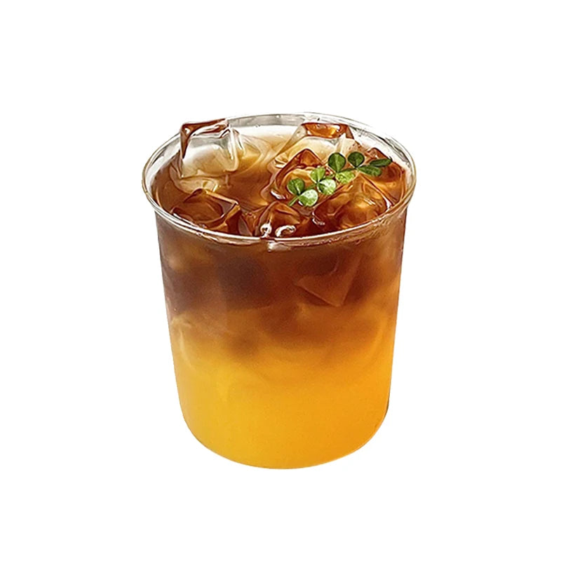 Household Glass Coffee Cup Curled Latte Cups Drinkware Juice Milk Simple Mug Transparent Water Bottles Glassware Cups Coffeeware