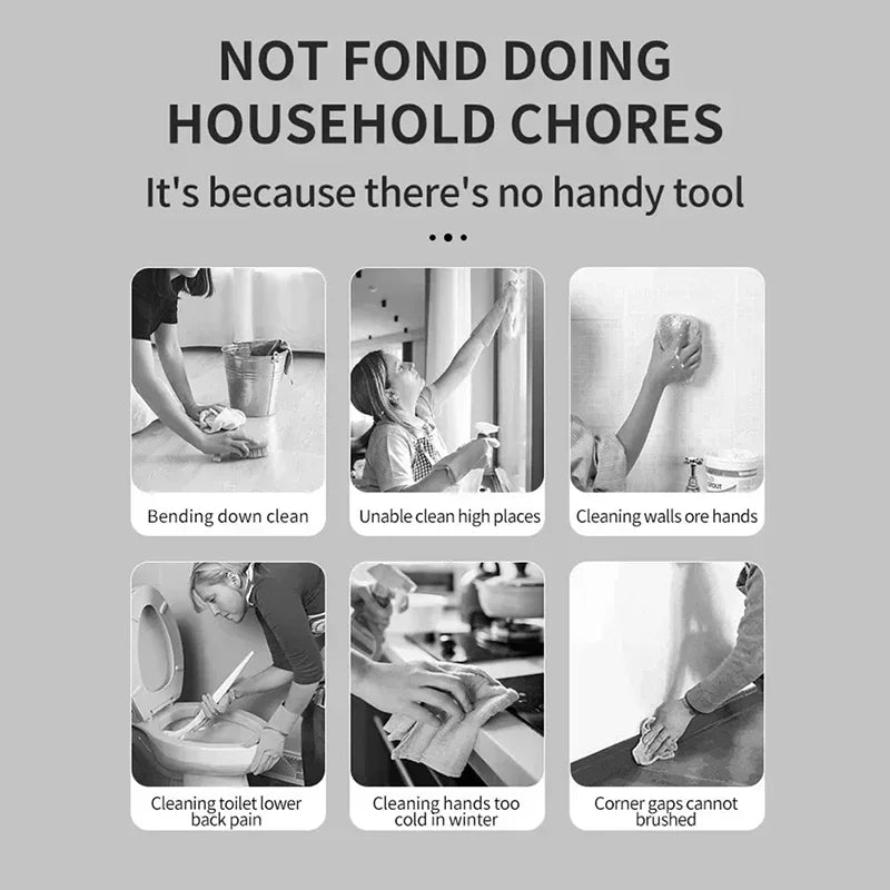 New 2000mAh 6-in-1 Electric Cleaning BrushWireless Electric Rotary Clean Brush Shower Clean Brush Kitchen Bathroom Home