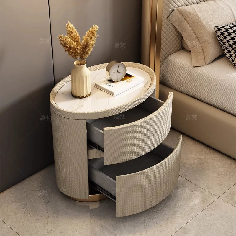 Luxury Modern Nightstand Minimalist Storage Nordic Italian Bedside Table Trendy Simple Muebles De Dormitorio Bedroom Furniture