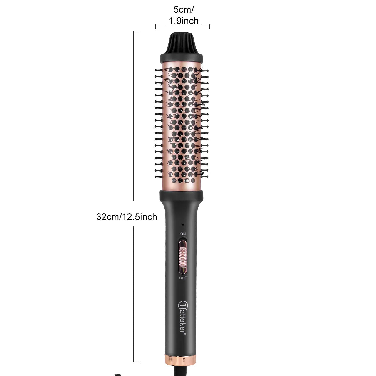 Hatteker Home Use Electric Curling Comb Long Short Hair Styling Brush Heat Resistant Hairdressing Tool Inner Buckle Curl