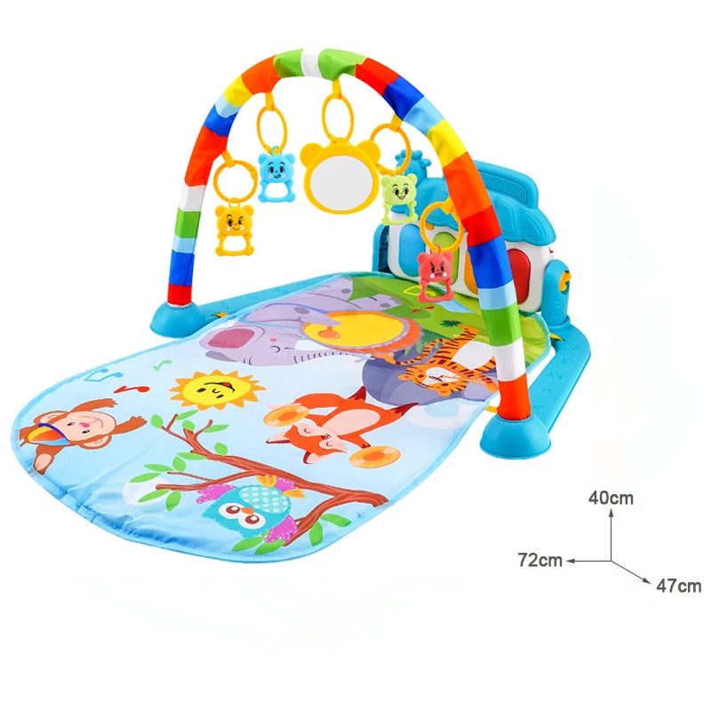 Baby Activity Gym Music Rack Play Mat Kid Rug Puzzle Carpet Piano Keyboard Infant Playmat Crawling Game Pad Baby Toy Gift