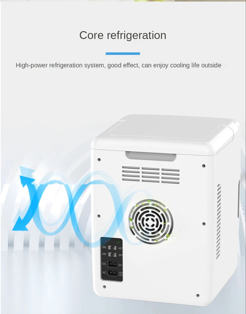 10L Car Refrigerator Mini heating Cooling small refrigerator car home dual-use small dormitory home car dual-use refrigerator