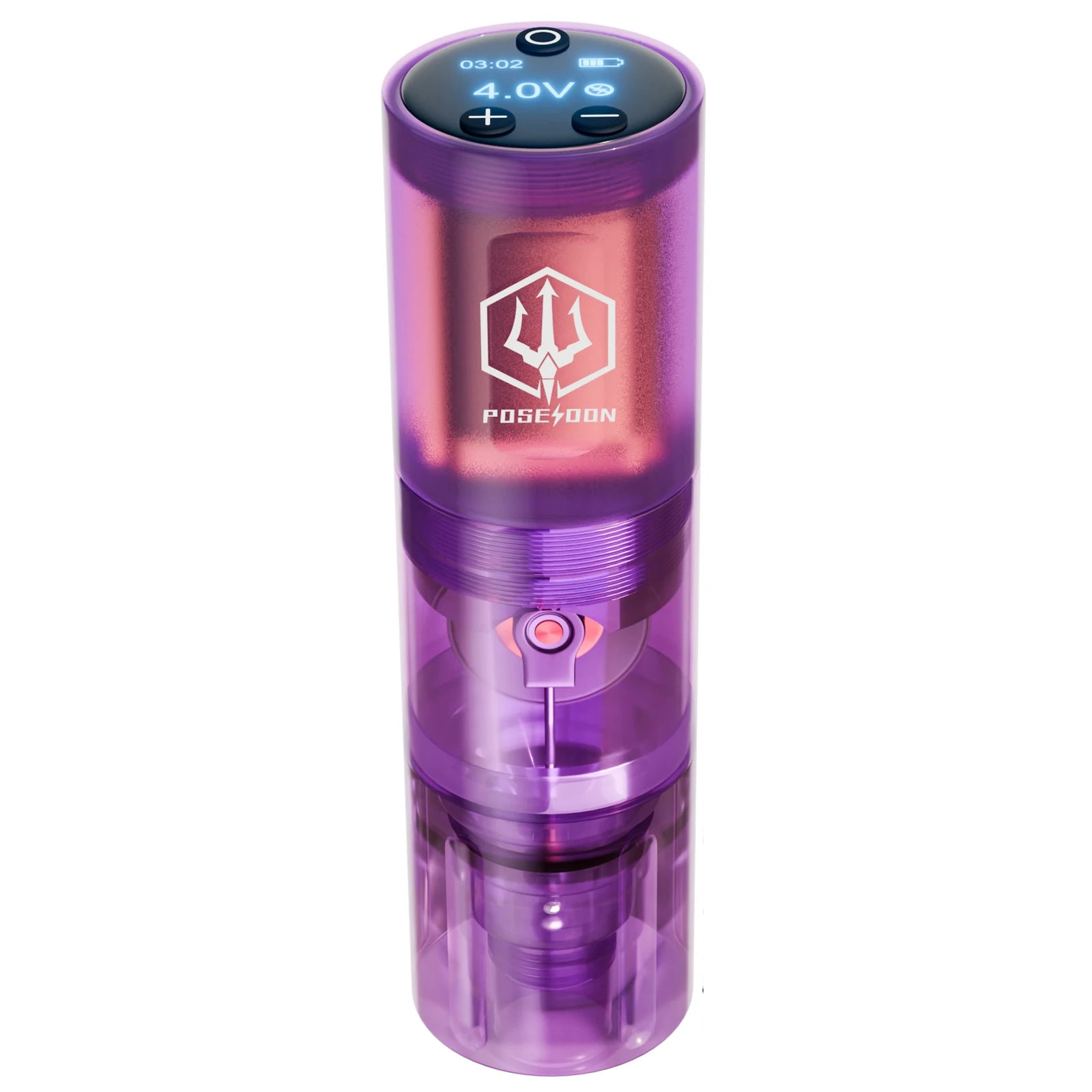 Tattoo Kit POSEIDON High Power Tattoo Pen Kit For Permanent Makeup Tattoo Machine Kit Hot Purple Tattoo Power Supply Tattoo Gun