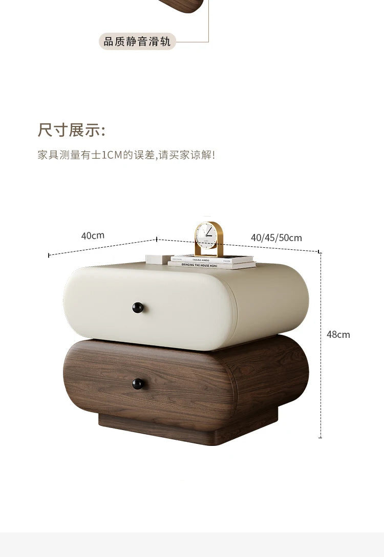 Glamour Cream Style Nightstands Tiny Cute Space Saving Bedside Tables Minimalist Luxury Mesitas De Noche Bedroom Furniture