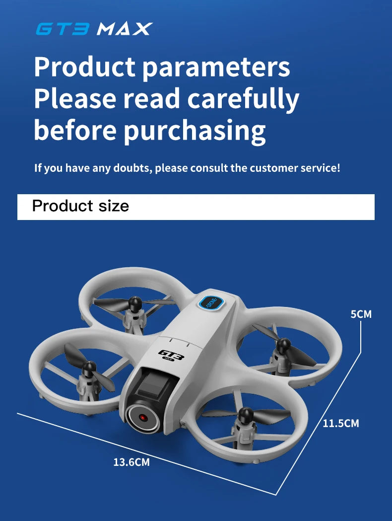 2025 GT3 MAX 8K HD Drone Screen Control Professional Aerial Avoiding Obstacle Remote Control Brushless Quadcopter Mini UAV