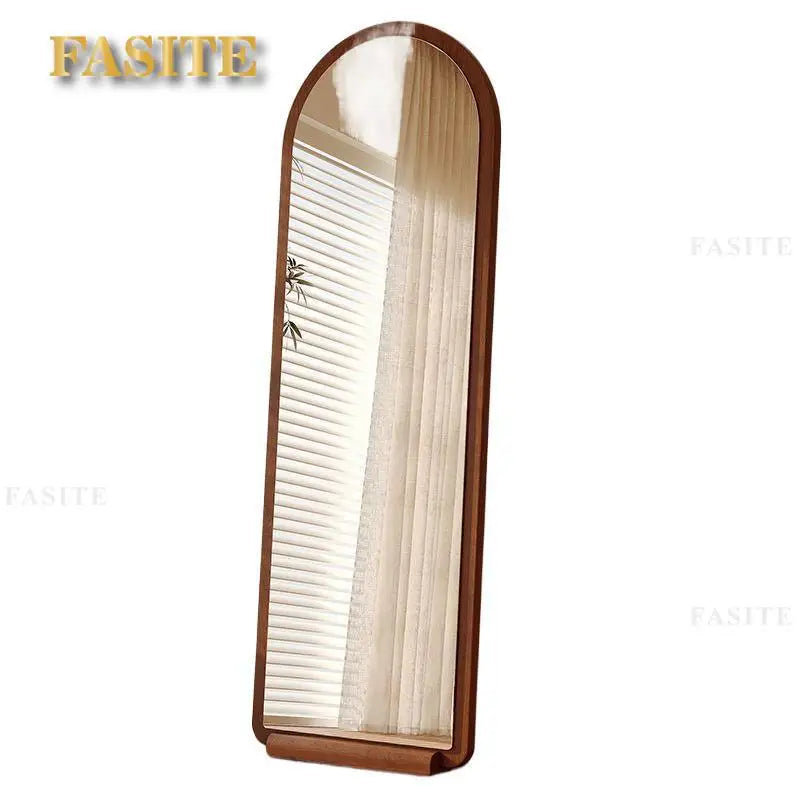 Solid wood  full-body mirror floor mirror household girls bedroom full-length mirror clothing store fitting