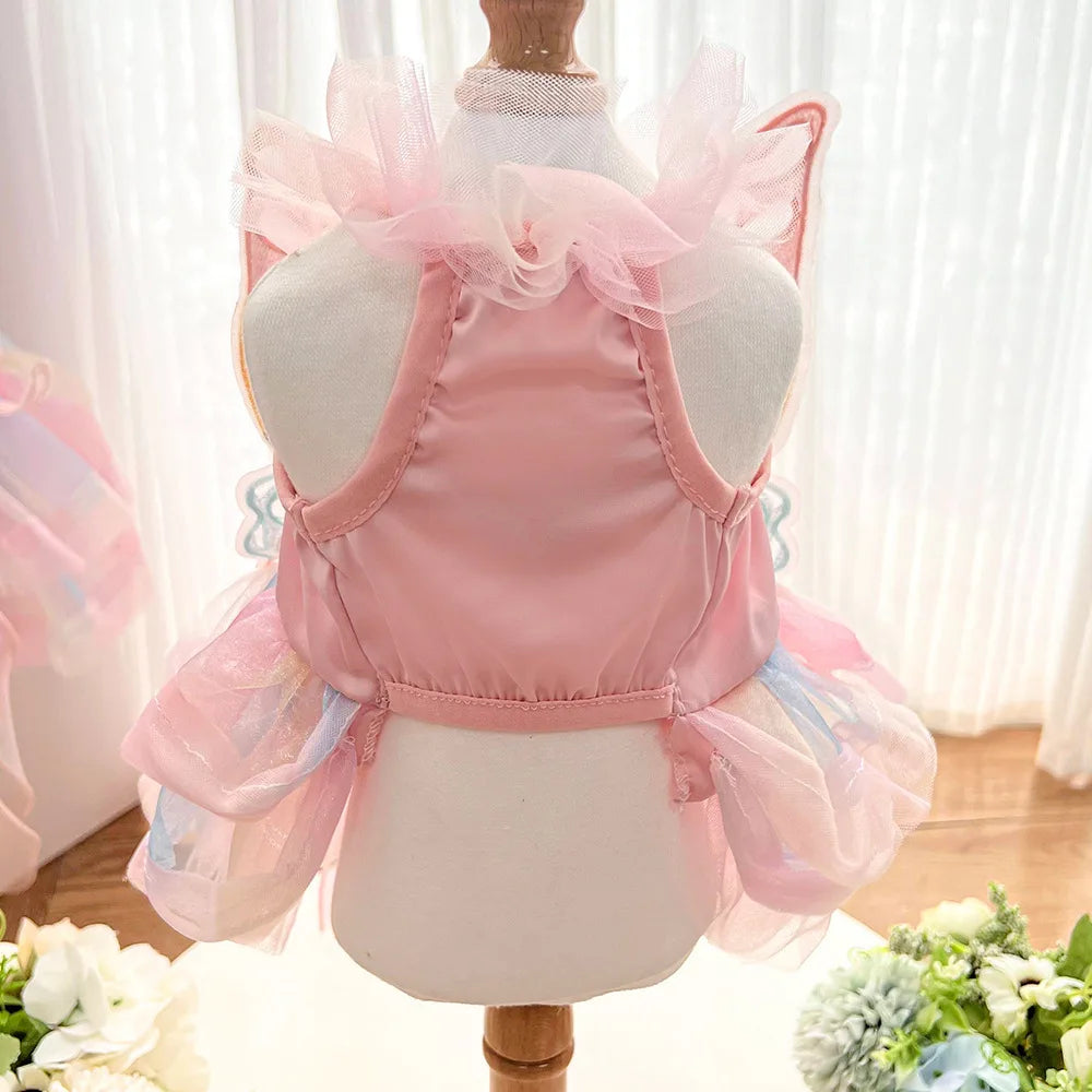Dog Cat spring princess Dress Lace Skirt Pet Clothing Stripe Skirt Puppy Princess Apparel Cute Puppy Clothes Pet cat clothes