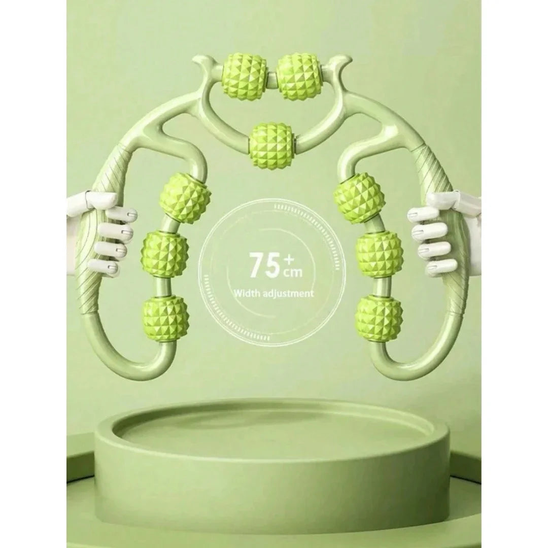 1Pcs 9-Wheel Muscle Roller for Cellulite Reduction And Muscle Soreness Relief - Fascia Massage Tool for Thigh Calf Arm