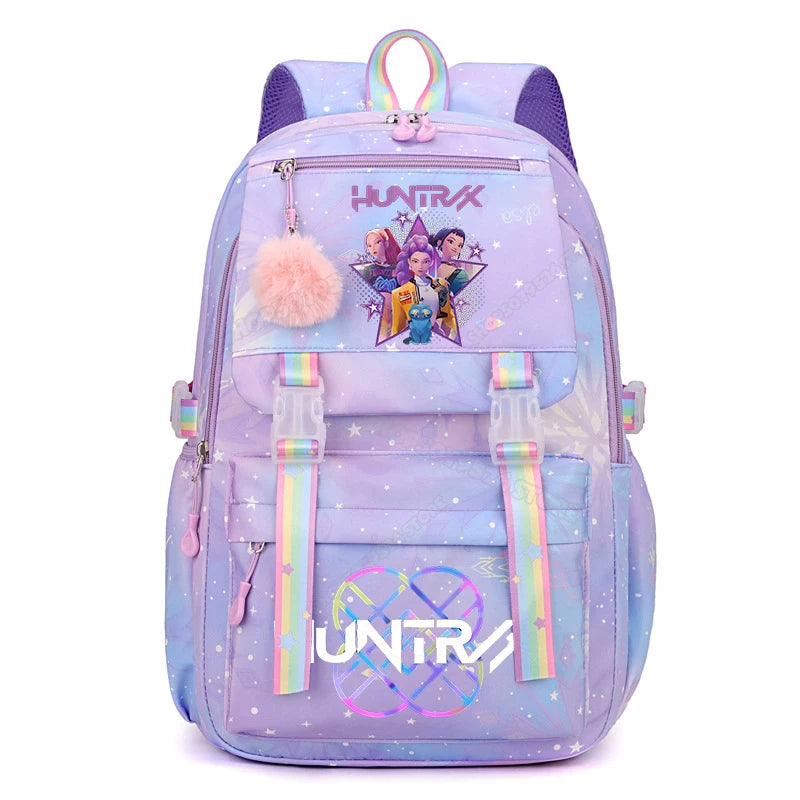 KPop Demon Hunters Backpack High-capacity Kids Knapsacks Movie Music Girl School Schoolbags Cartoon Anime Student Rucksack
