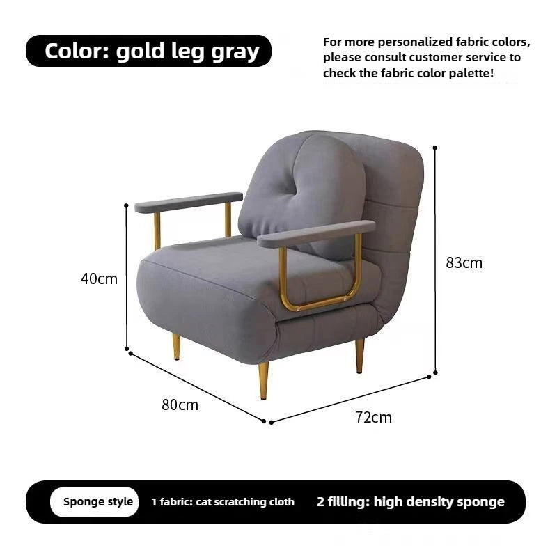 Foldable Balcony Latex Sofa Bed Dual-use Small Unit Double Living Room Light Luxury Cream Style Multifunctional Small Sofa