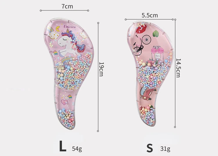 Children's Hair Smoothing Comb Anti-static Massage Hair Brush Tangle Detangle Shower Massage Hairbrush Comb Salon Hair Styl Tool