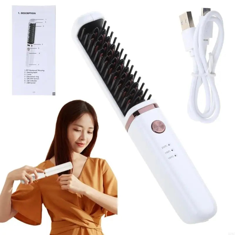 A0NC 2-in-1 Hot Air Spin Brush for Styling and Frizz Control, Negative Ionic Hair Dryer Brush, 3 Levels Temperature Control