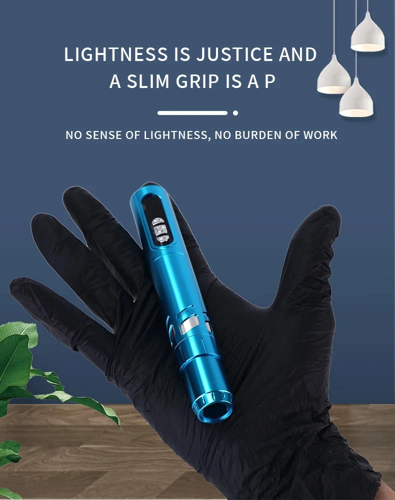 New 2pc Battery Tattoo Pen Wireless Power Tattoo Machine Professional Pen Tattoo Machine  Makeup For Professionals And Beginners