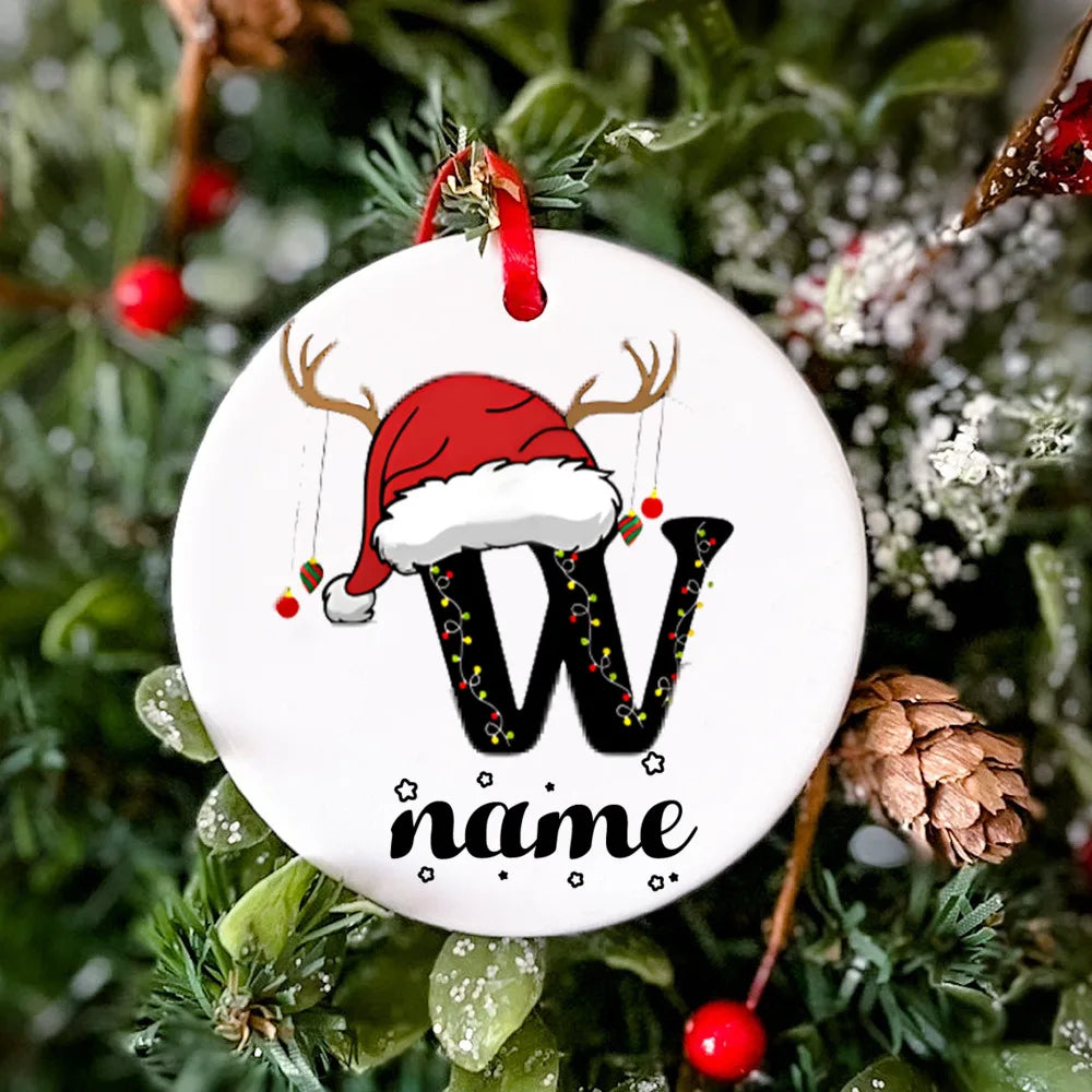 Personalized Christmas Ornament Custom Name Xmas Ornaments Baby Gift Photo Ornament Photography Accessories Holiday Decoration