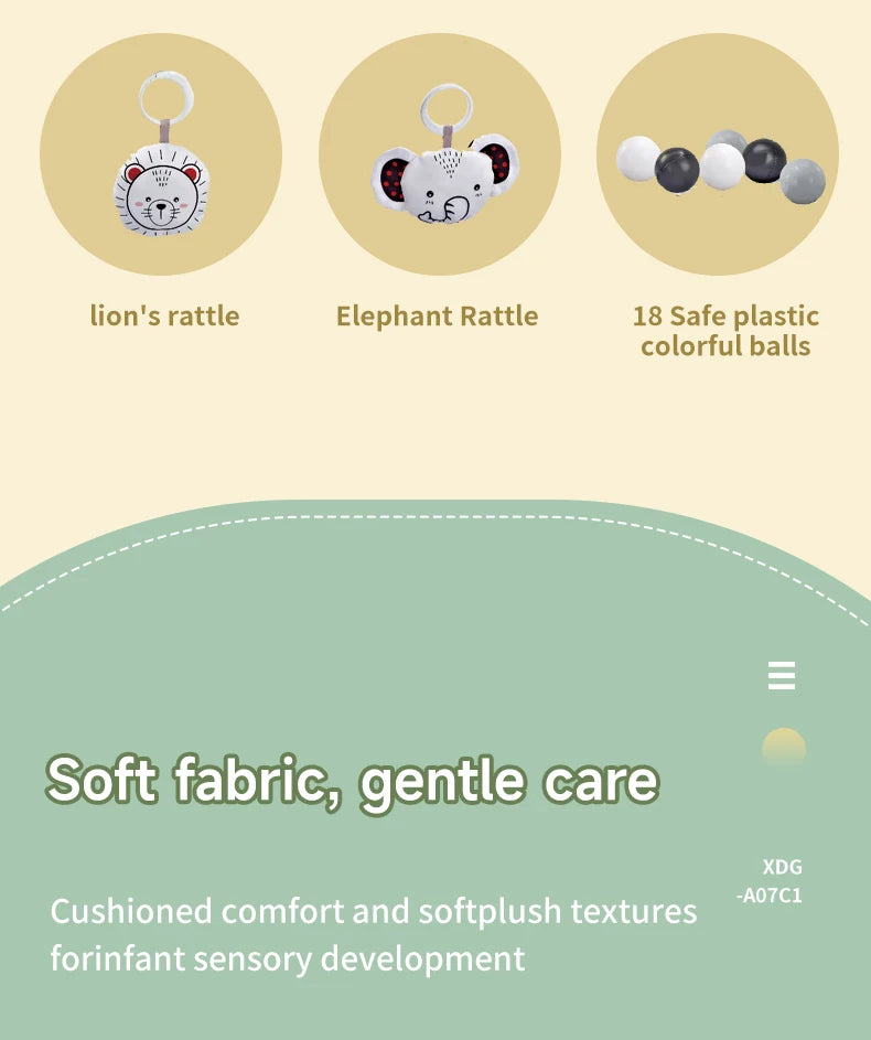 Baby Play Gym Play Mat Children Play Mat Rack Newborn Baby Activity Gym Mat 0-36 Months Tummy Time Crawling Game Blanket Toys