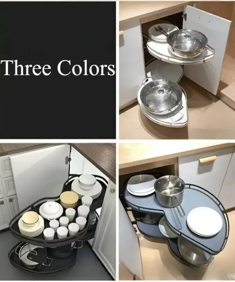 Steel Kitchen Storage Home Spices Organizer Stackable Closet Drawer Furniture Household Hanging Cabinet Accessories