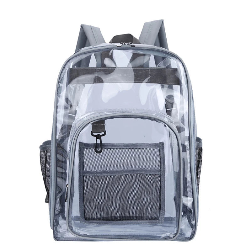 Transparent Shoulder Bag Unisex Fashion Simple Large Capacity Portable Backpacks Multifunctional Waterproof Male Female Knapsack
