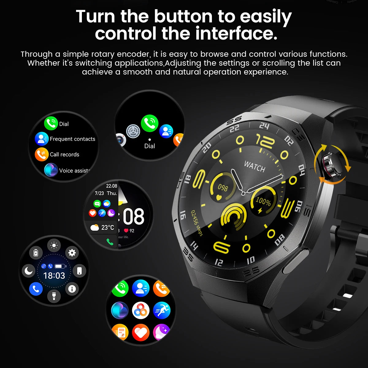 2025 New GUHUAVMI GT5 Pro Smart Watch Men HD AMOLED Screen GPS Motion trajectory HeartRate Bluetooth Call 1.52" SmartWatch IP68