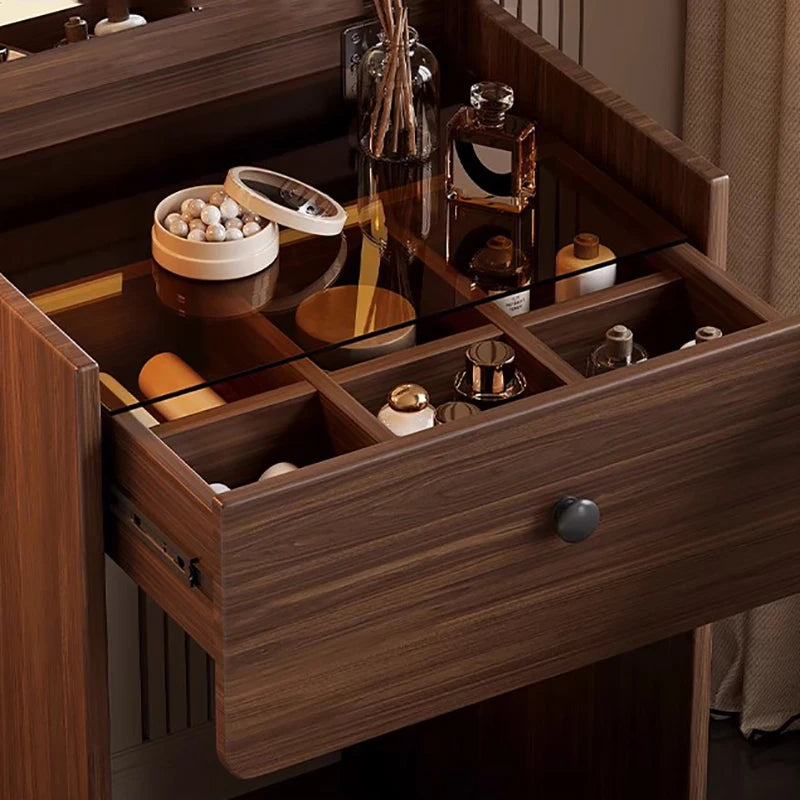 Multifunctional Narrow Nightstands With Drawers Storage Vintage Mid Century Nightstands Classic Elegant Criado Mudo Furniture